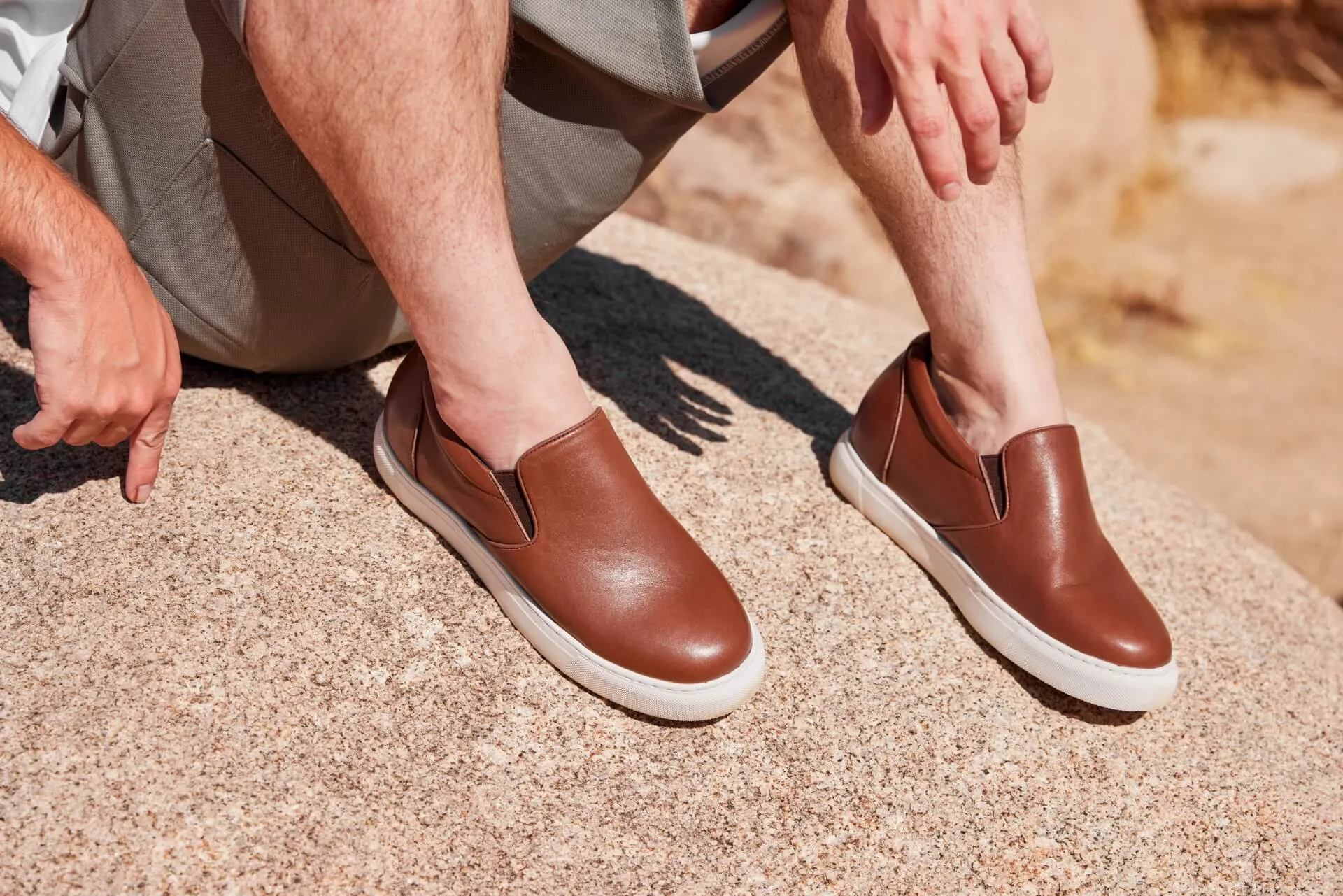 CALTO - T1023 - 2.6 Inches Taller (Coffee Brown) - Lightweight Nappa Leather Loafer