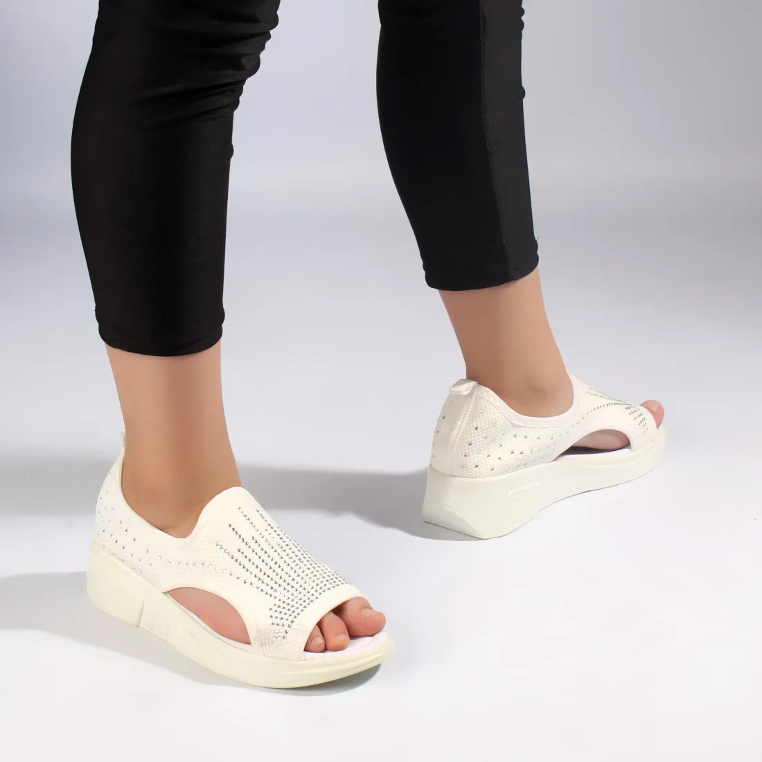 comfortable women sandal/ white / made in turkey -7777