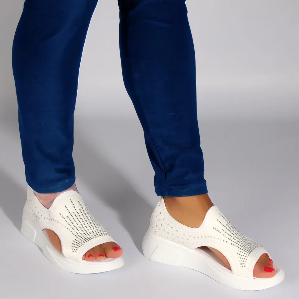 comfortable women sandal/ white / made in turkey -7777