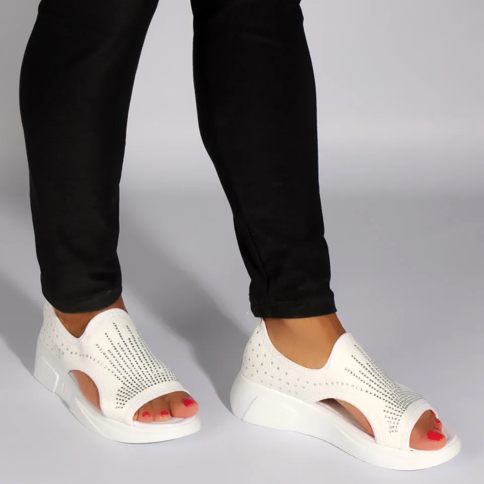 comfortable women sandal/ white / made in turkey -7777