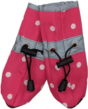 Fashion Pet Polka Dog Dog Rainboots Pink - X-Small