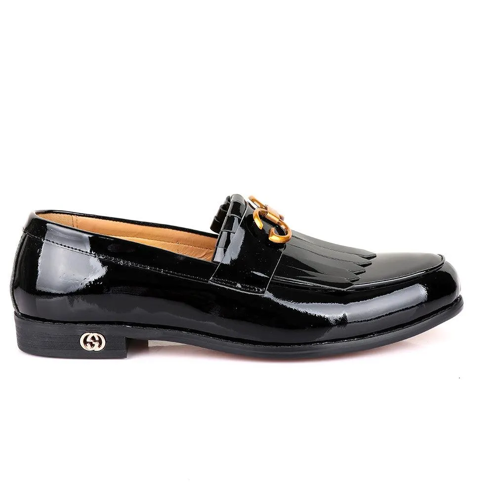 GC Luxury Crown Lashes Black Wetlips Leather Shoes