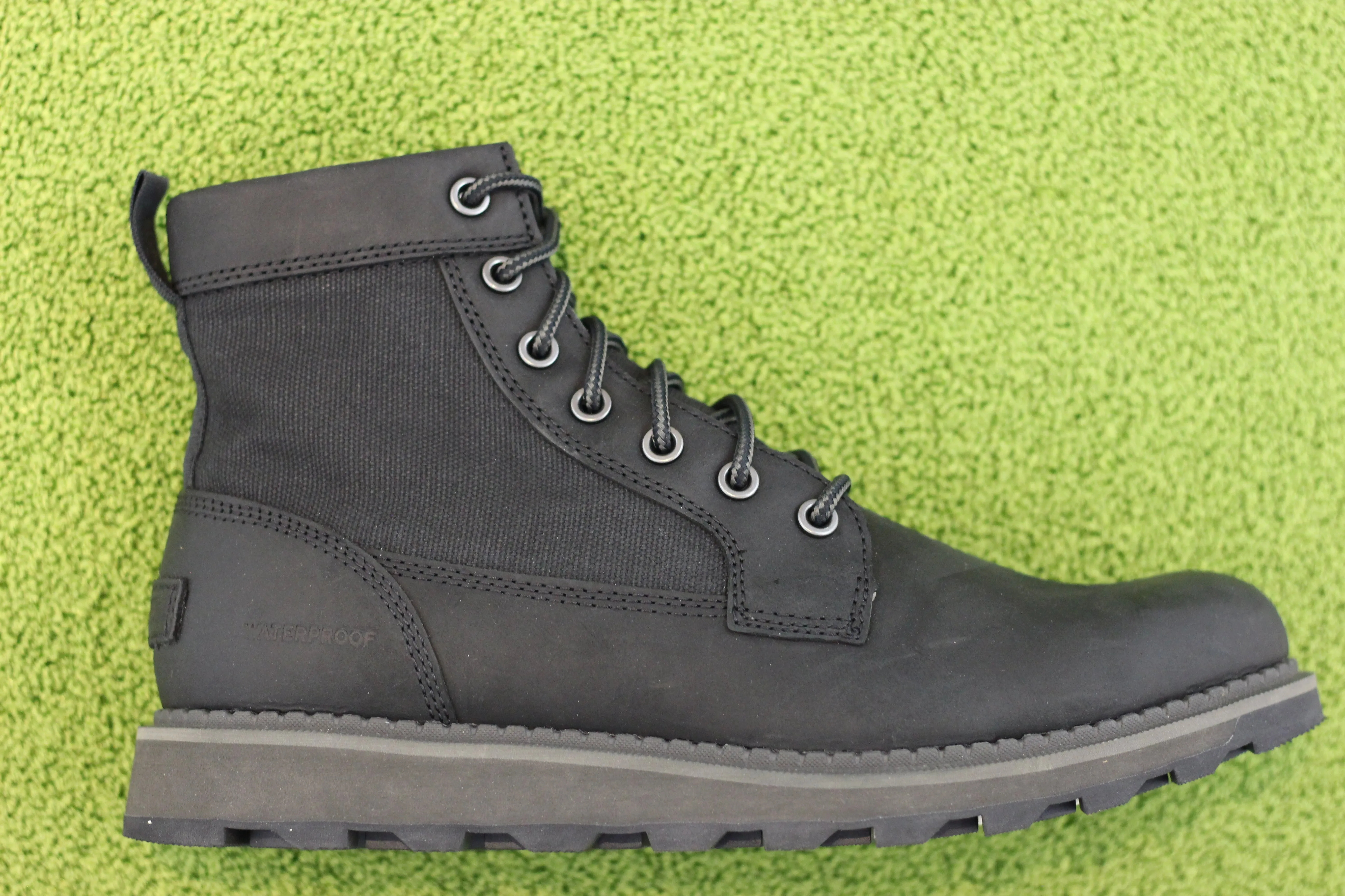 Mens Madson Field Boot - Black Leather/Canvas