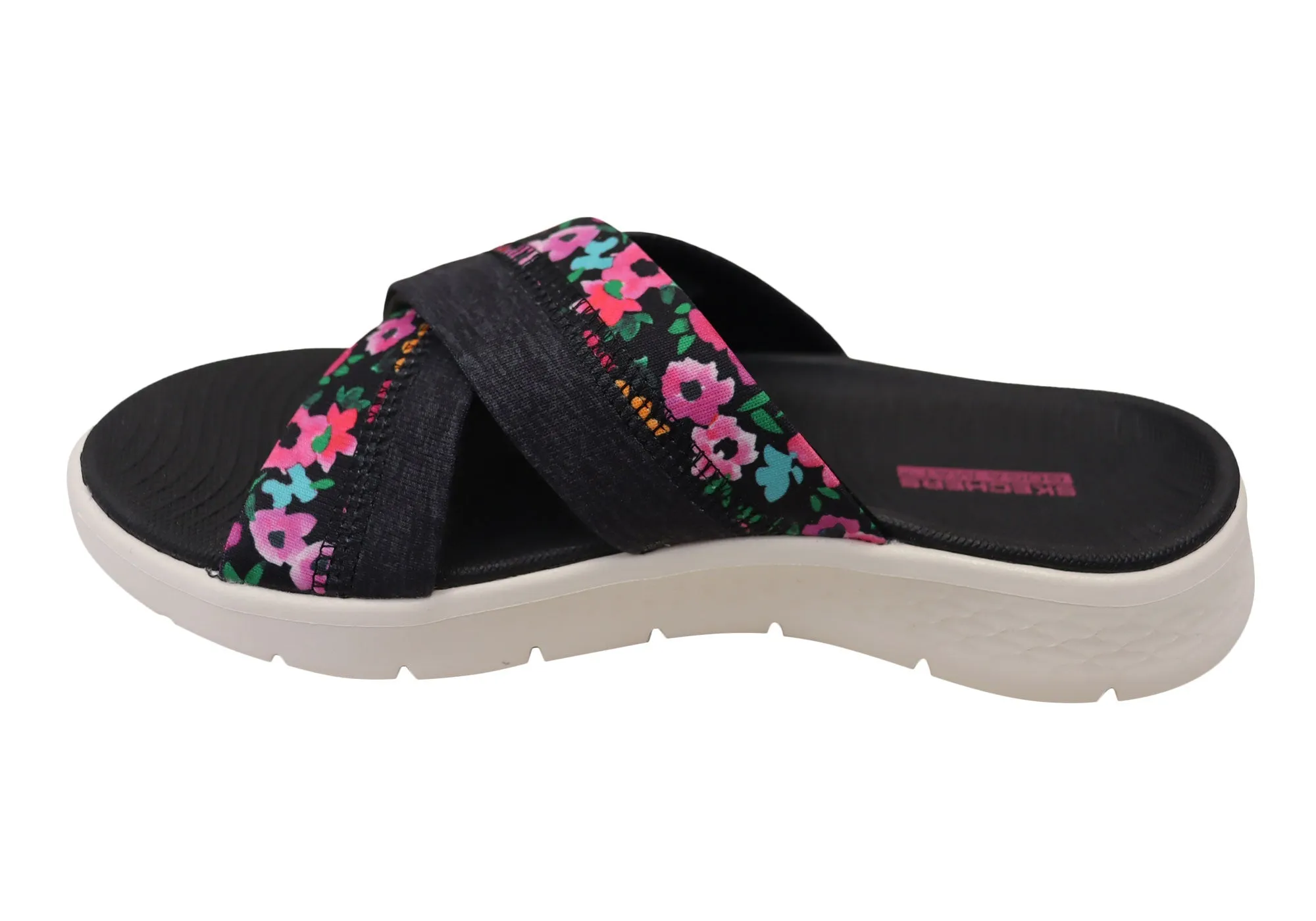 Skechers Womens GOWalk Flex Blossoms Comfortable Slides Sandals