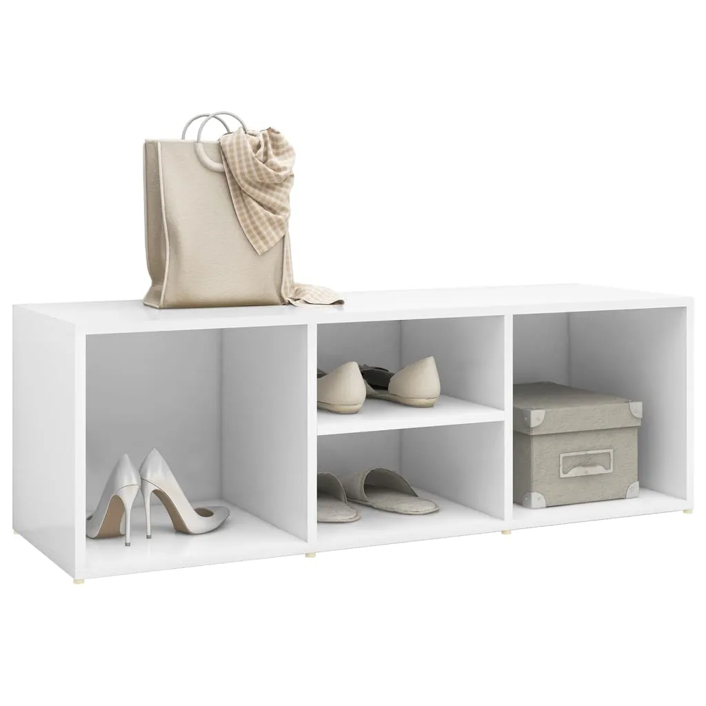 vidaXL Shoe Storage Bench White 105x35x35 cm Engineered Wood